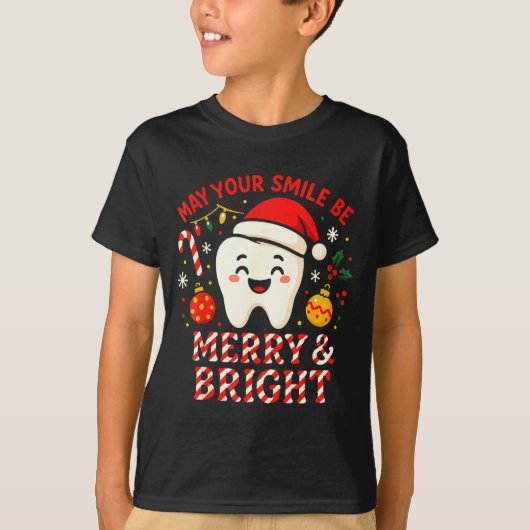 Dentist Merry Christmas May Your Smile Be Merry An T-shirt (Voorkant)