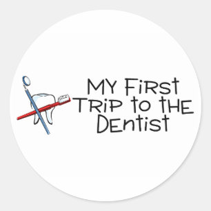 Dentist mijn eerste reis naar de tandarts ronde sticker