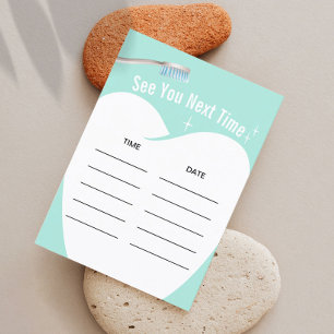 Dentist Mint Green Dental Care Appointment Afsprakenkaartje