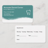 Dentist Modern Appointment Visitekaartje (Voorkant / Achterkant)