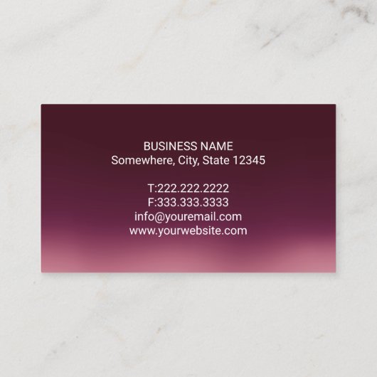Dentist Modern Burgundy Red Ombre Dental Office Visitekaartje (Achterkant)