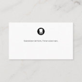 Dentist | Modern Eenvoudig Visitekaartje (Achterkant)