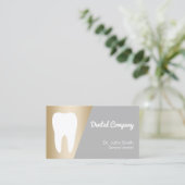 Dentist Modern Gold Dental Benoeming Afsprakenkaartje (Staand voorkant)