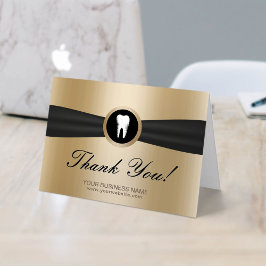 Dentist Modern Gold Dental Office Hartelijk dank Bedankkaart