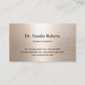 Dentist Modern Gold Geometric Pattern Dental Care Visitekaartje (Achterkant)