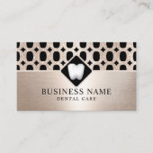Dentist Modern Gold Geometric Pattern Dental Care Visitekaartje (Voorkant)