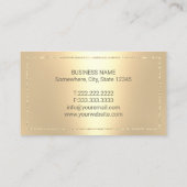 Dentist Modern Gold Metallic Dental Care Visitekaartje (Achterkant)