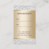 Dentist Modern Gold & Silver Dental Appointment Afsprakenkaartje (Achterkant)