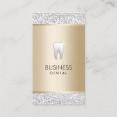 Dentist Modern Gold & Silver Dental Appointment Afsprakenkaartje (Voorkant)