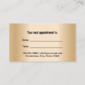 Dentist Modern Navy & Gold Dental Care Afsprakenkaartje (Achterkant)