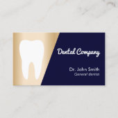 Dentist Modern Navy & Gold Dental Care Afsprakenkaartje (Voorkant)
