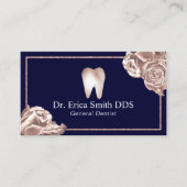 Dentist Modern Roos Gold Floral nabestaandenzorg Visitekaartje (Voorkant)