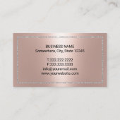 Dentist Modern Silver Lijst Roos Gold Dental Care Visitekaartje (Achterkant)