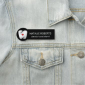 Dentist Modern Tooth & Heart Logo Dental Office Naamplaatje (In situ)