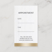 Dentist Modern Tooth Logo Navy Gold Dental Office Afsprakenkaartje (Achterkant)