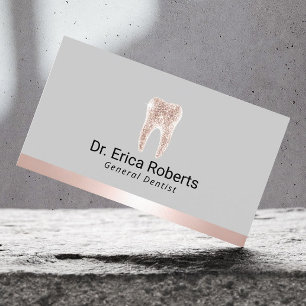 Dentist Moderne Roos Gold Border Dental Office Visitekaartje