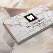 Dentist Moderne Roos Gold Marble Dental Care Visitekaartje
