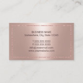 Dentist Moderne Roos Gold Metallic tandheelkundige Visitekaartje (Achterkant)