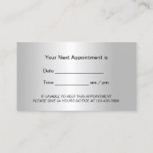 Dentist Moderne Tooth Logo Silver Dental Care Afsprakenkaartje (Achterkant)