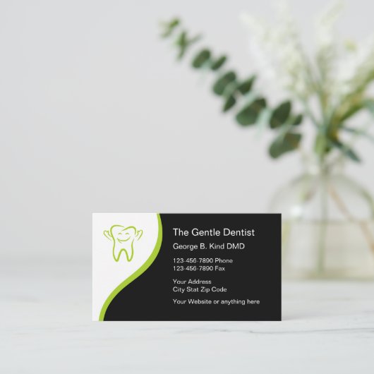 Dentist Moderne Visitekaartjes (Staand voorkant)