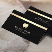 Dentist Moderne zwarte & goudtandheelkundige zorg Visitekaartje