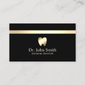 Dentist Moderne zwarte & goudtandheelkundige zorg Visitekaartje (Voorkant)