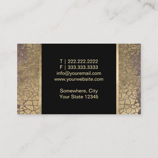 Dentist Moderne zwarte & goudtandheelkundige zorg Visitekaartje (Achterkant)