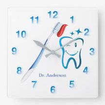 Dentist Monogram Cute Toothbrush Happy Tooth