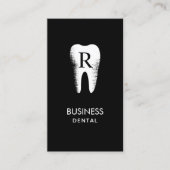 Dentist Monogram Initiaal Tooth Dental Appointment Afsprakenkaartje (Voorkant)