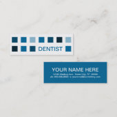 DENTIST (moskeesvierkantjes) Mini Visitekaartje (Voorkant / Achterkant)