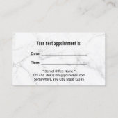 Dentist Navy Blue Teeth Dental Office Appointment Afsprakenkaartje (Achterkant)