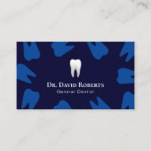 Dentist Navy Blue Teeth Dental Office Appointment Afsprakenkaartje (Voorkant)