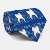 Dentist Necktie, Artsy Tooth Design, Abstract Stropdas (Opgerold)