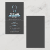 Dentist of tandheelkundige assistent, modern, blau visitekaartje (Voorkant / Achterkant)