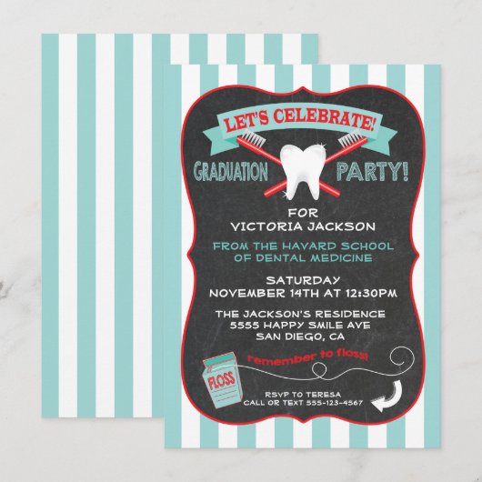 Dentist- of tandheelkundige hygiënepartij kaart (Voorkant / Achterkant)