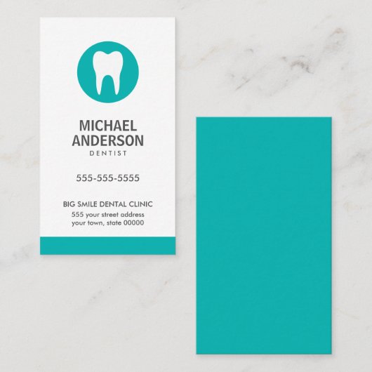 Dentist of tandheelkundige kliniek / assistent mod visitekaartje (Voorkant / Achterkant)