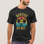 Dentist Off Duty Pickleball Player Paddleball T-shirt (Voorkant)