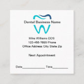 Dentist Office Appointment Reminder Business Cards Afsprakenkaartje (Voorkant)