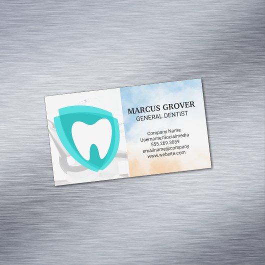 Dentist Office | Dental Health Logo Magnetisch Visitekaartje (Voorbeeld)