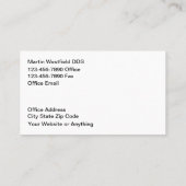 Dentist Office Modern Tooth Graphic Visitekaartje (Achterkant)