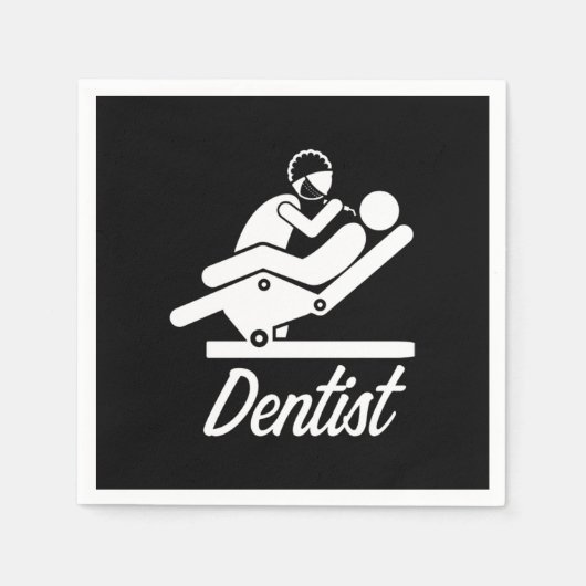 Dentist op het werk tandheelkunde Tandheelkundige Servet (Voorkant)