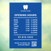 Dentist openingstijden | Minimale zakelijke Logo Raamsticker (Vel 3)