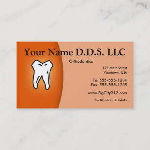 Dentist Orthodontics aanpasbaar visitekaartje Afsprakenkaartje