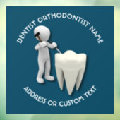 Dentist Orthodontist Dental Surgeon Name Raamsticker (Vel 3)