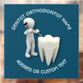 Dentist Orthodontist Dental Surgeon Name Raamsticker (Vel 2)