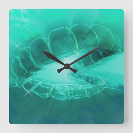 Dentist Orthodontist Open Mouth Wall klok (Voorkant)