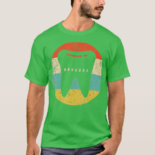 Dentist Orthodontist Retro Tooth T-shirt