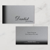 Dentist Orthodontist Visitekaartje Simple Silver (Voorkant / Achterkant)