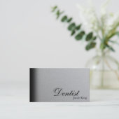 Dentist Orthodontist Visitekaartje Simple Silver (Staand voorkant)