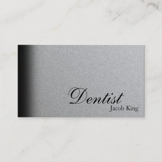 Dentist Orthodontist Visitekaartje Simple Silver (Voorkant)